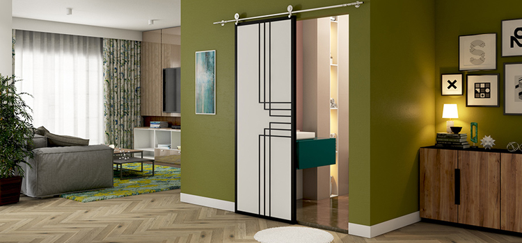 sliding bathroom door installation in Orangevale